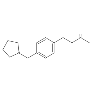 N-methyl-2-[4-(pyrrolidin-1-ylmethyl)phenyl]ethanamine结构式