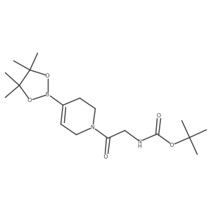 tert-butyl N-[2-oxo-2-[4-(4,4,5,5-tetramethyl-1,3,2-dioxaborolan-2-yl)-3,6-dihydro-2H-pyridin-1-yl]ethyl]carbamate Structure