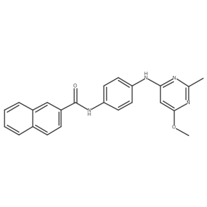 N-(4-((6-methoxy-2-methylpyrimidin-4-yl)amino)phenyl)-2-naphthamide结构式