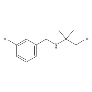 3-{[(1-Hydroxy-2-methylpropan-2-yl)amino]methyl}phenol结构式