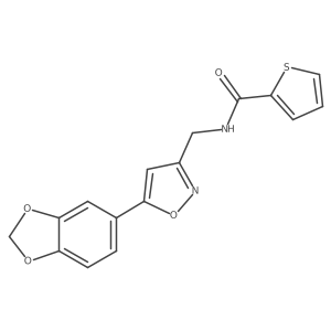 N-{[5-(2H-1,3-benzodioxol-5-yl)-1,2-oxazol-3-yl]methyl}thiophene-2-carboxamide Structure