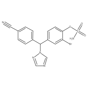 Sulfamic acid, 2-bromo-4-[(4-cyanophenyl)-1H-1,2,4-triazol-1-ylmethyl]phenyl ester结构式