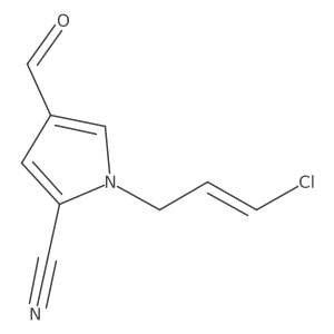 1H-Pyrrole-2-carbonitrile, 1-(3-chloro-2-propenyl)-4-formyl-, (E)- Structure