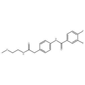 3,4-difluoro-N-(4-{[(2-methoxyethyl)carbamoyl]methyl}phenyl)benzamide Structure