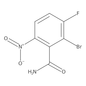 2-Bromo-3-fluoro-6-nitrobenzamide结构式