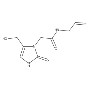 N-allyl-2-[5-(hydroxymethyl)-2-mercapto-1H-imidazol-1-yl]acetamide结构式