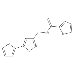 N-((5-(furan-2-yl)isoxazol-3-yl)methyl)furan-2-carboxamide结构式