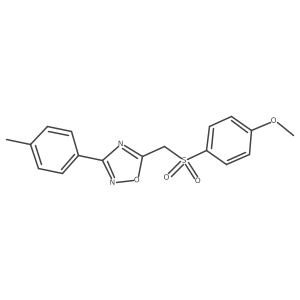 5-(((4-Methoxyphenyl)sulfonyl)methyl)-3-(p-tolyl)-1,2,4-oxadiazole Structure