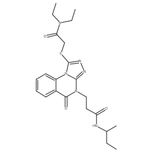 N-(butan-2-yl)-3-(1-{[(diethylcarbamoyl)methyl]sulfanyl}-5-oxo-4H,5H-[1,2,4]triazolo[4,3-a]quinazolin-4-yl)propanamide结构式