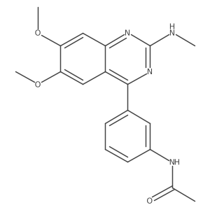 N-{3-[6,7-dimethoxy-2-(methylamino)quinazolin-4-yl]phenyl}acetamide Structure