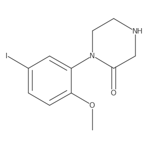 1-[5-Iodo-2-(methyloxy)phenyl]-2-piperazinone结构式
