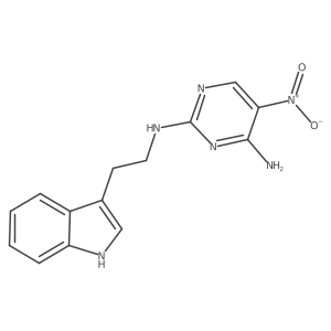 N2-(2-(1H-indol-3-yl)ethyl)-5-nitropyrimidine-2,4-diamine结构式
