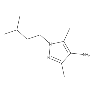 3,5-dimethyl-1-(3-methylbutyl)-1H-pyrazol-4-amine Structure