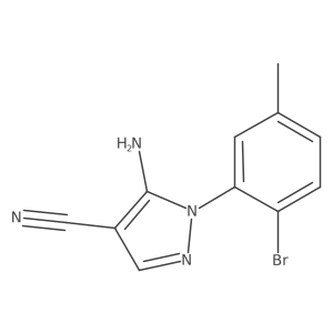 5-Amino-1-(2-bromo-5-methylphenyl)-1H-pyrazole-4-carbonitrile Structure