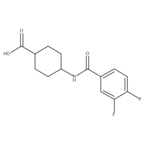 4-[(3,4-Difluorobenzoyl)amino]cyclohexanecarboxylic acid结构式