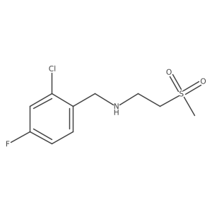 N-[(2-chloro-4-fluorophenyl)methyl]-2-methylsulfonylethanamine结构式