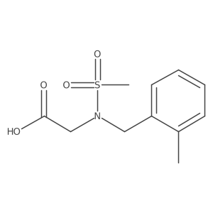 Cc1ccccc1CN(CC(=O)O)S(C)(=O)=O结构式