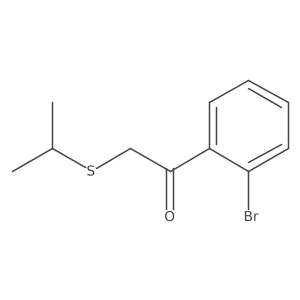 1-(2-Bromophenyl)-2-(isopropylthio)ethan-1-one Structure