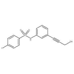 4-Fluoro-N-[3-(3-hydroxy-1-propyn-1-yl)phenyl]benzenesulfonamide Structure