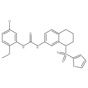 1-(5-Chloro-2-methoxyphenyl)-3-(1-(thiophen-2-ylsulfonyl)-1,2,3,4-tetrahydroquinolin-7-yl)urea Structure