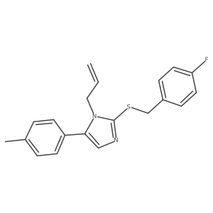 1-allyl-2-((4-fluorobenzyl)thio)-5-(p-tolyl)-1H-imidazole结构式