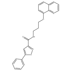 5-phenyl-N-(3-(quinolin-8-yloxy)propyl)isoxazole-3-carboxamide Structure