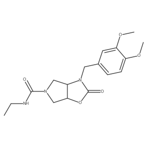 (3aS,6aR)-3-[(3,4-dimethoxyphenyl)methyl]-N-ethyl-2-oxo-3a,4,6,6a-tetrahydropyrrolo[3,4-d][1,3]oxazole-5-carboxamide结构式
