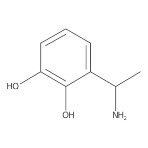 3-[(1S)-1-aminoethyl]benzene-1,2-diol结构式
