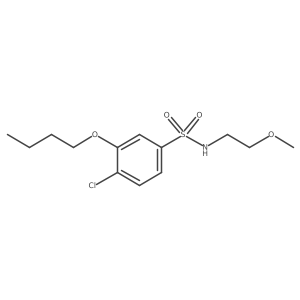 3-butoxy-4-chloro-N-(2-methoxyethyl)benzene-1-sulfonamide Structure