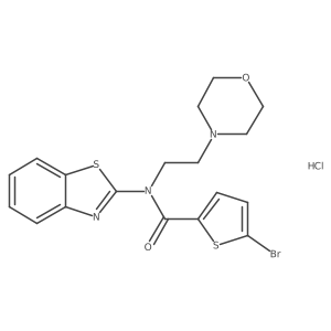 N-(benzo[d]thiazol-2-yl)-5-bromo-N-(2-morpholinoethyl)thiophene-2-carboxamide hydrochloride结构式