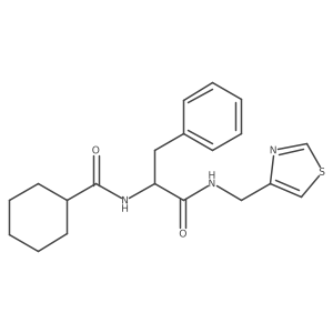 N-[(2R)-1-oxo-3-phenyl-1-(1,3-thiazol-4-ylmethylamino)propan-2-yl]cyclohexanecarboxamide Structure