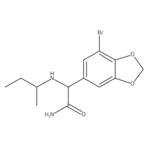 7-Bromo-I+/--[(1-methylpropyl)amino]-1,3-benzodioxole-5-acetamide Structure