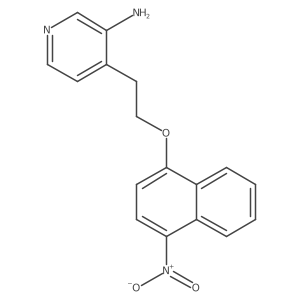 4-(2-(4-Nitronaphthalen-1-yloxy)ethyl)pyridin-3-amine Structure