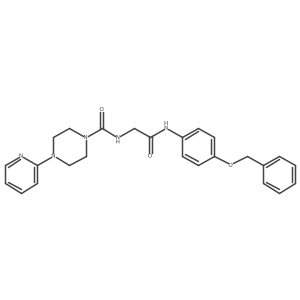 N-(2-((4-(benzyloxy)phenyl)amino)-2-oxoethyl)-4-(pyridin-2-yl)piperazine-1-carboxamide结构式