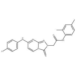 N-(2,4-dimethylphenyl)-2-{7-[(4-fluorophenyl)amino]-3-oxo-2H,3H-[1,2,4]triazolo[4,3-a]pyrimidin-2-yl}acetamide结构式
