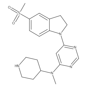 [6-(5-Methanesulfonyl-2,3-dihydro-indol-1-yl)-pyrimidin-4-yl]-piperidin-4-yl-methyl-amine Structure