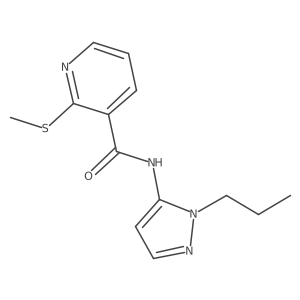 2-(methylsulfanyl)-N-(1-propyl-1H-pyrazol-5-yl)pyridine-3-carboxamide Structure