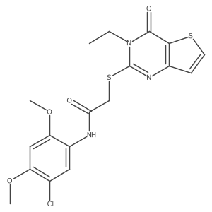 N-(5-chloro-2,4-dimethoxyphenyl)-2-({3-ethyl-4-oxo-3H,4H-thieno[3,2-d]pyrimidin-2-yl}sulfanyl)acetamide Structure