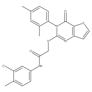 N-(3-chloro-4-methylphenyl)-2-{[3-(2,4-dimethylphenyl)-4-oxo-3,4-dihydrothieno[3,2-d]pyrimidin-2-yl]sulfanyl}acetamide Structure