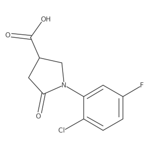 1-(2-Chloro-5-fluorophenyl)-5-oxopyrrolidine-3-carboxylic acid Structure