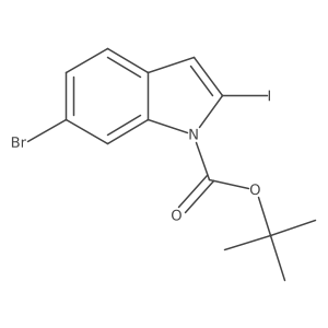 Tert-butyl 6-bromo-2-iodo-1H-indole-1-carboxylate Structure