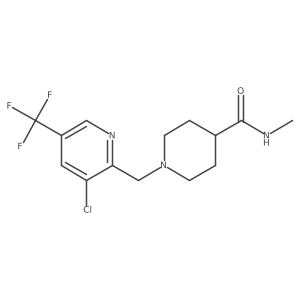 1-(3-Chloro-5-trifluoromethyl-pyridin-2-ylmethyl)-piperidine-4-carboxylic acid methylamide结构式