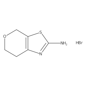 4H,6H,7H-pyrano[4,3-d][1,3]thiazol-2-amine hydrobromide结构式