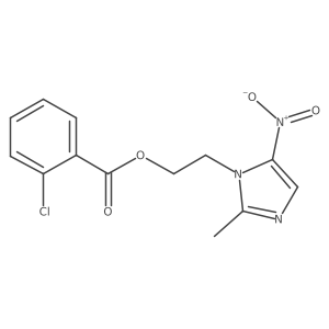 Benzoic acid, 2-chloro-, 2-(2-methyl-5-nitro-1h-imidazol-1-yl)ethyl ester结构式