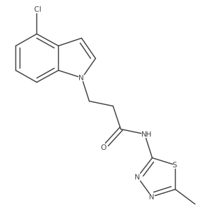 3-(4-chloro-1H-indol-1-yl)-N-(5-methyl-1,3,4-thiadiazol-2-yl)propanamide Structure