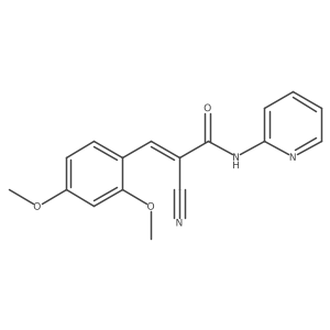 (2E)-2-cyano-3-(2,4-dimethoxyphenyl)-N-(pyridin-2-yl)prop-2-enamide Structure