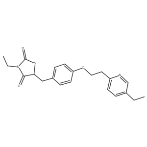 3-Ethyl-5-(4-(2-(5-ethylpyridin-2-yl)ethoxy)benzyl)thiazolidine-2,4-dione Structure