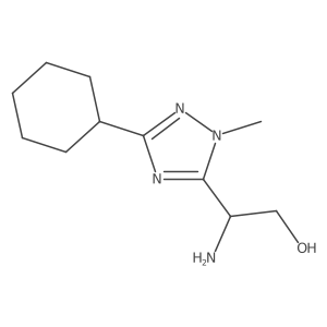 2-amino-2-(3-cyclohexyl-1-methyl-1H-1,2,4-triazol-5-yl)ethan-1-ol结构式
