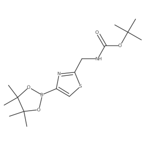 Tert-butyl (4-(4,4,5,5-tetramethyl-1,3,2-dioxaborolan-2-yl)thiazol-2-yl)methylcarbamate Structure