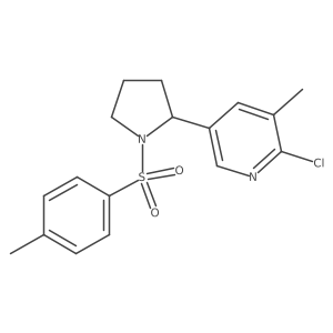 2-Chloro-3-methyl-5-(1-tosylpyrrolidin-2-yl)pyridine结构式